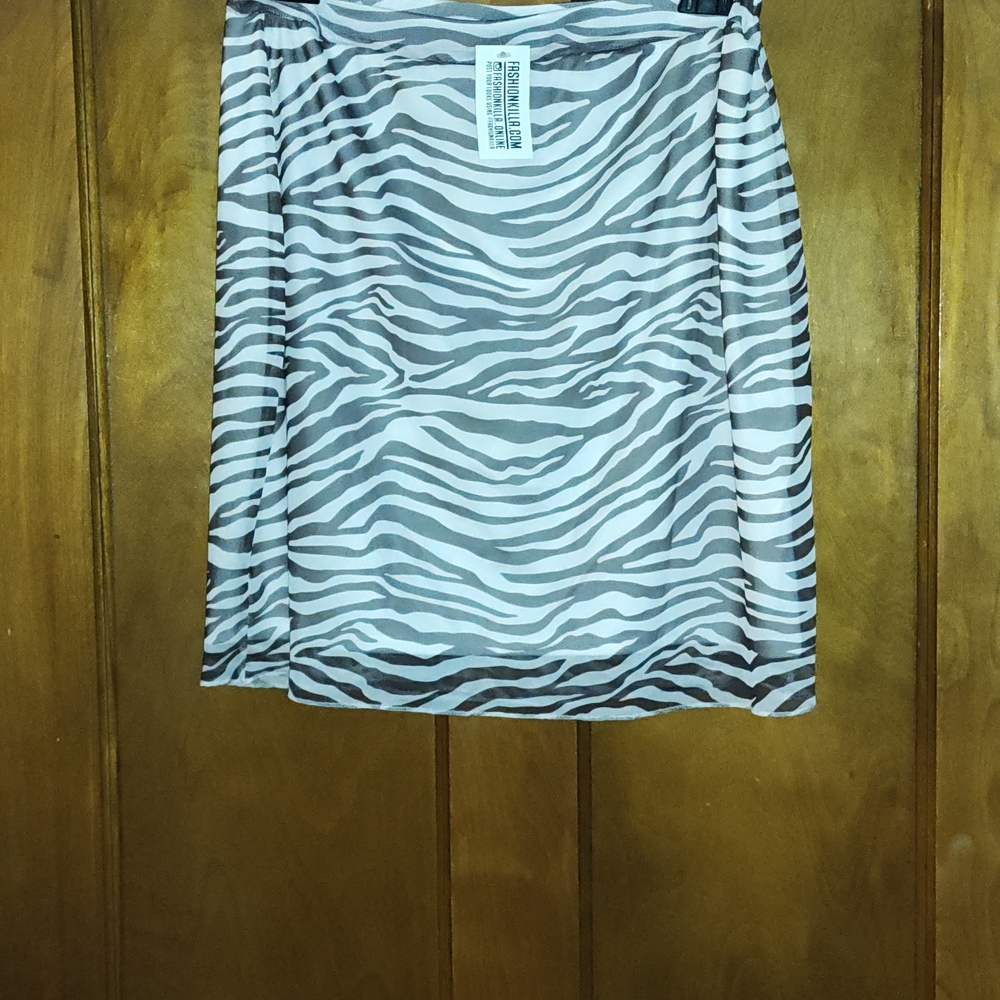 Chic Zebra Pattern Pencil Skirt